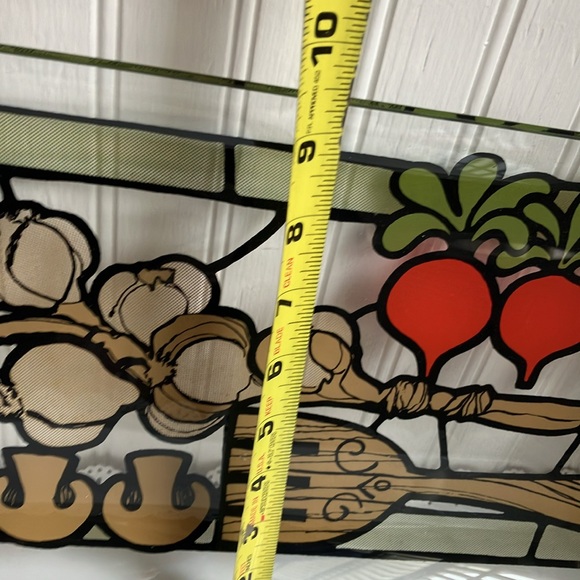 Retro/MCM Style Glass Serving Tray Vegetable Design - Picture 7 of 10